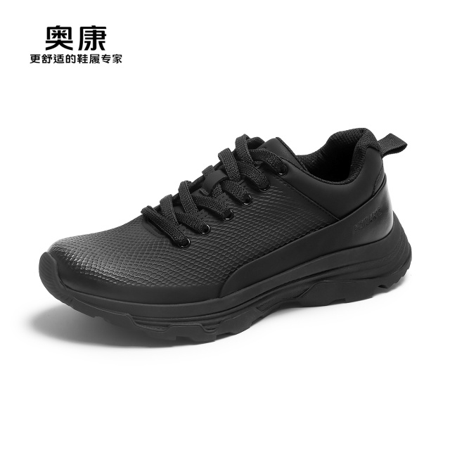 12168928.奥康男鞋春秋新款网面透气运动鞋轻便舒适软底防滑健步鞋跑步鞋