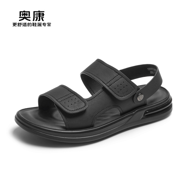 12169862.奥康凉鞋男春秋季新款休闲透气沙滩鞋外穿防滑两用男士凉拖鞋