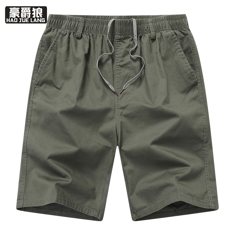 12113569.夏季中年男士短裤纯棉爸爸装宽松大码中老年人休闲五分裤裤衩直筒