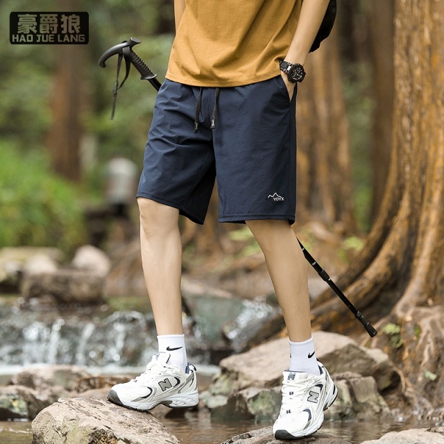 12113542.运动短裤男弹力速干夏季薄款冰丝潮牌宽松篮球跑步休闲五分中裤