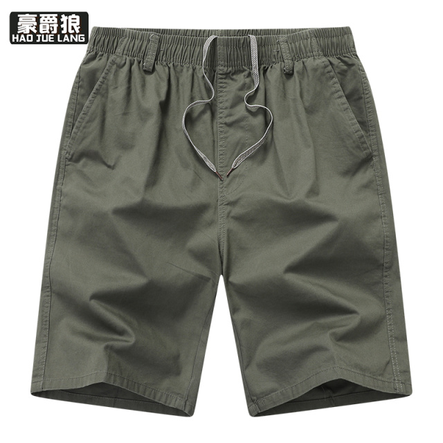 12113569.夏季中年男士短裤纯棉爸爸装宽松大码中老年人休闲五分裤裤衩直筒