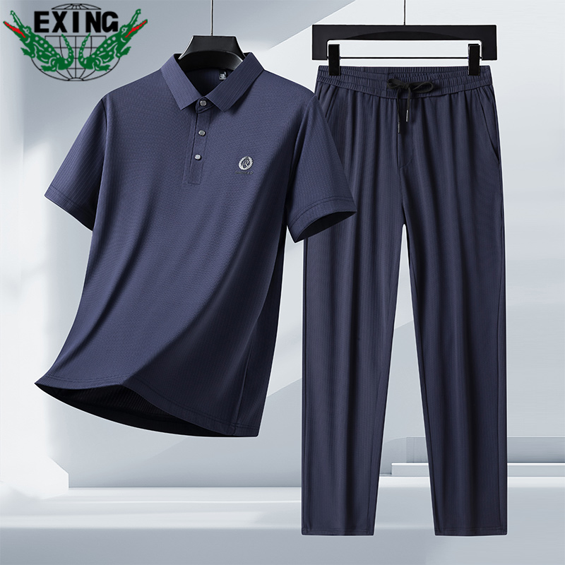 12646085.EXING男士时尚休闲POLO衫套装