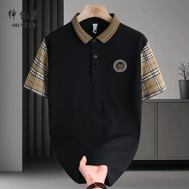12126834.2025夏季高品质绣标POLO衫青少年短袖T恤