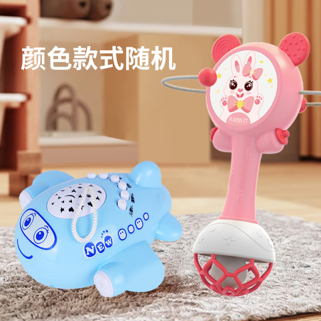 12147769.【49.9元选3件专区】智恩堡 【2件套】早教投影飞机故事机+拨浪鼓