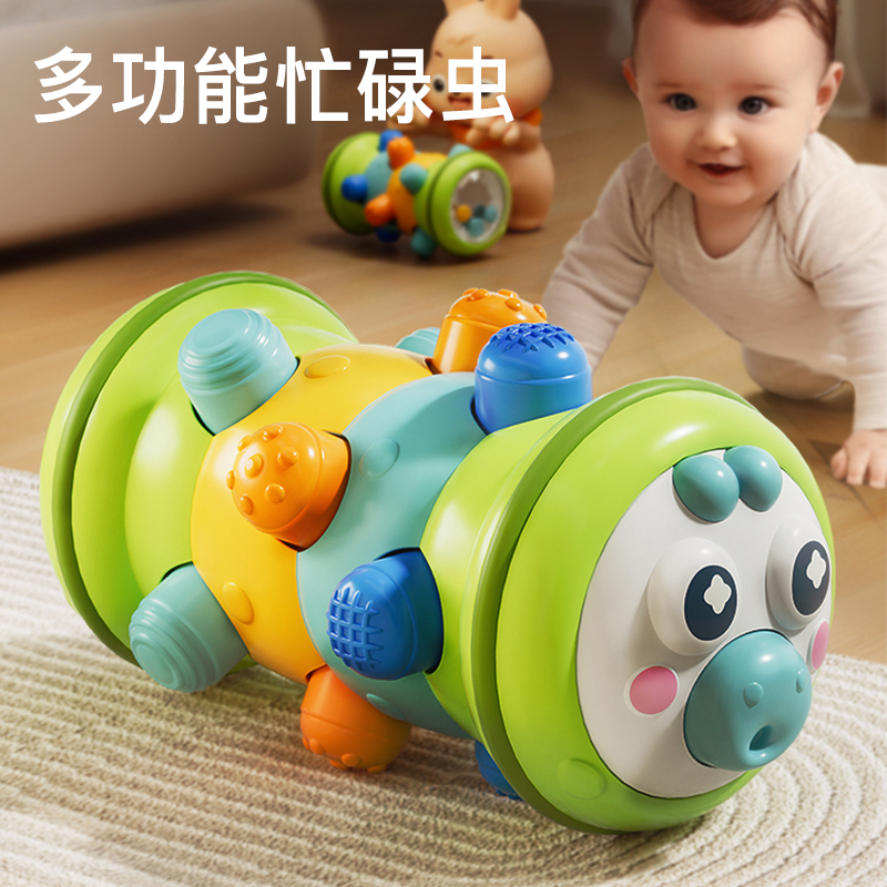12144485.【49.9元选3件专区】智恩堡 宝宝滚筒毛毛虫早教益智玩具