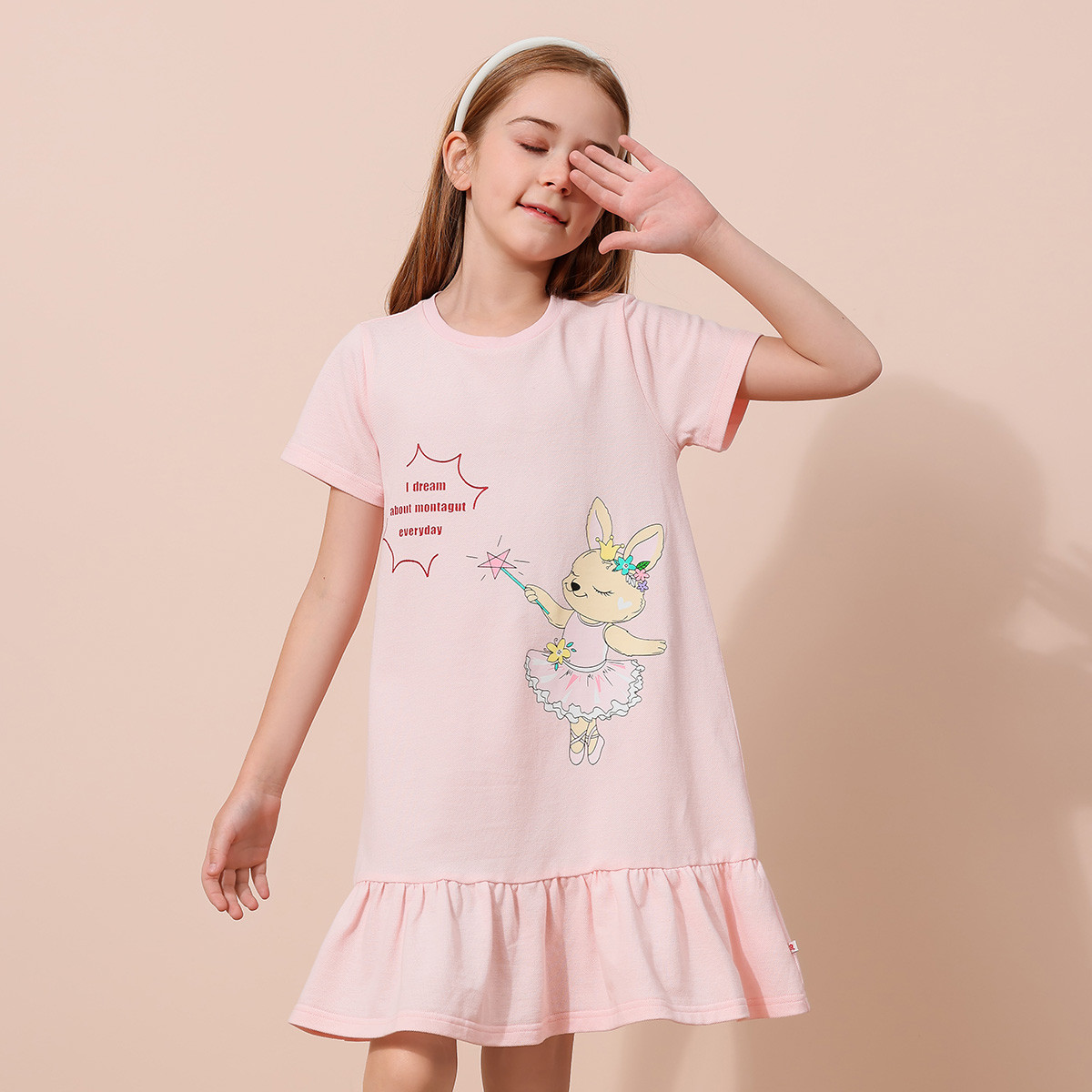 12154426.【卡通印花鱼尾裙】25年夏季新品可爱甜美风儿童休闲纯棉公主裙