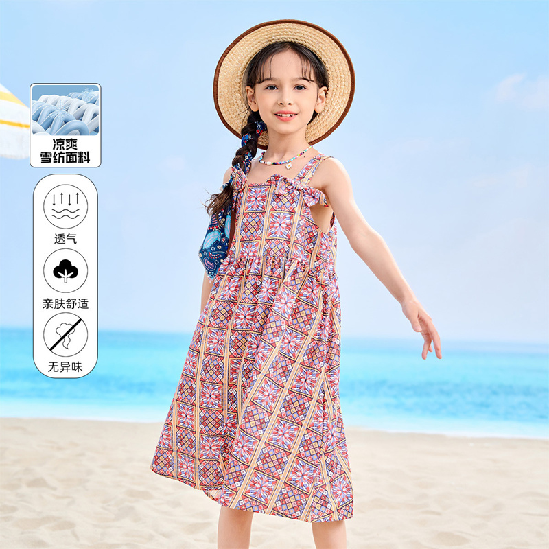 12184205.梦特娇女童2023夏季新品民族风背心裙