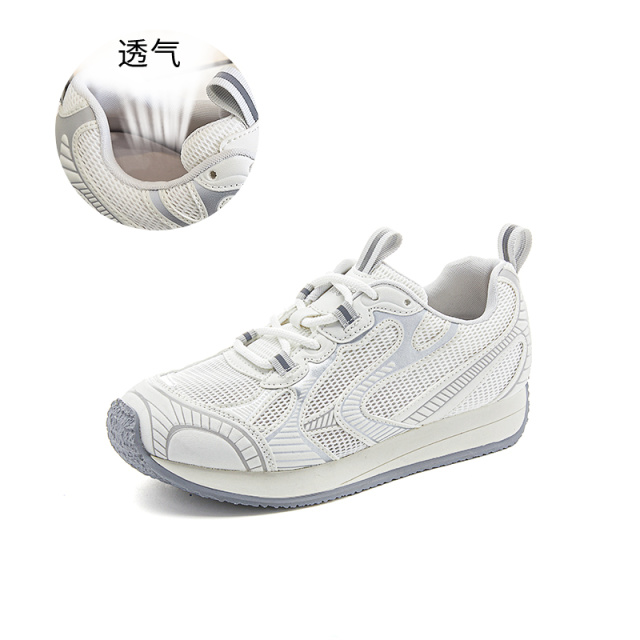 12192479.墨斯本吸膜底老爹鞋女夏季新款厚底运动鞋女百搭休闲鞋网面透气女鞋
