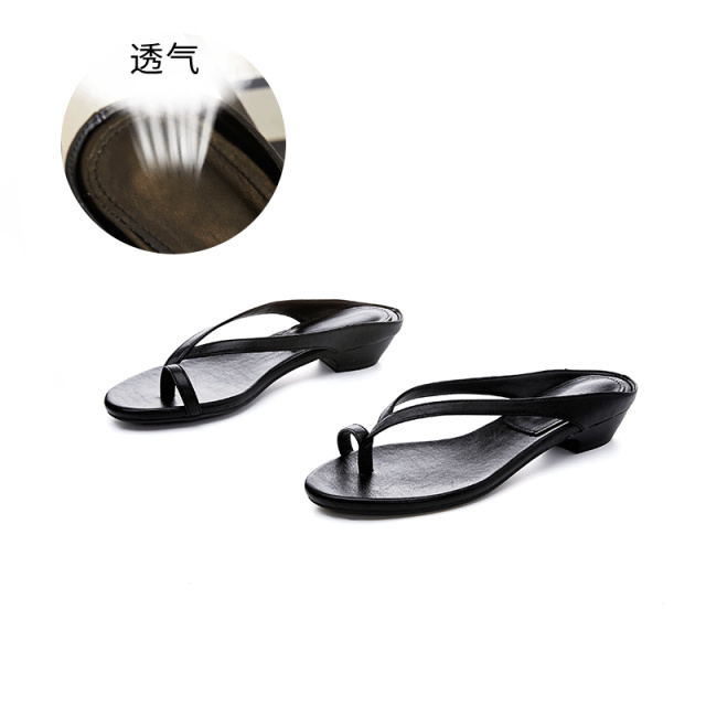 12192868.墨斯本新款人字拖女夏季休闲百搭凉拖外穿时尚半拖高级感夹脚拖鞋女