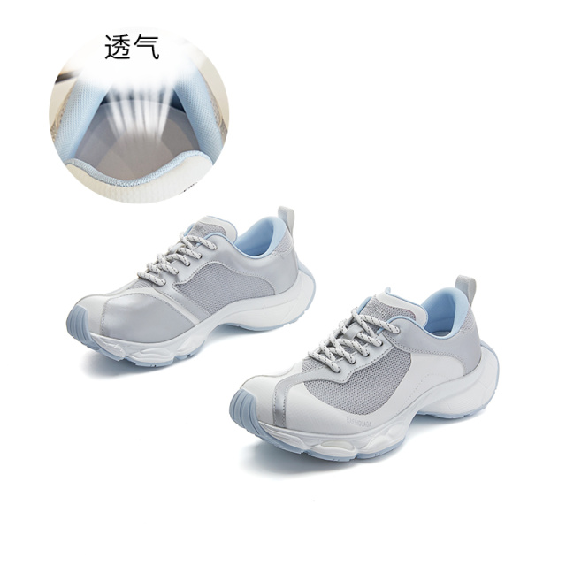 12192867.墨斯本吸膜底厚底老爹鞋女夏新款网面透气小个子增高休闲百搭潮流鞋
