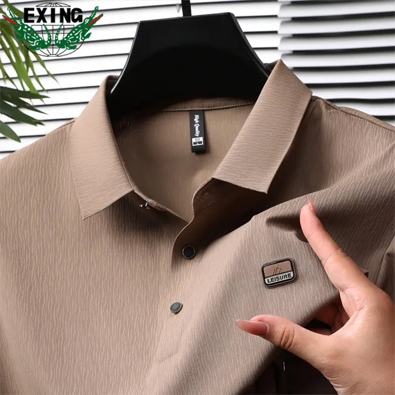 12646446.EXING男士时尚休闲翻领POLO衫EXLY3259