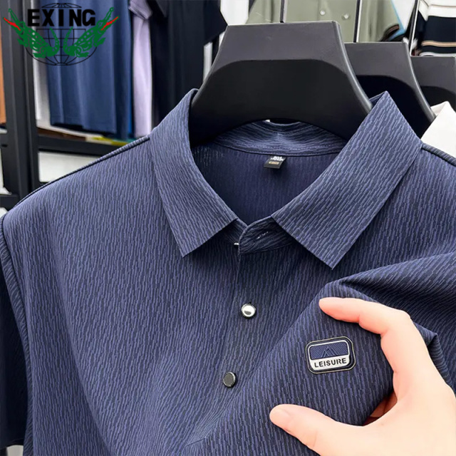 12646446.EXING男士时尚休闲翻领POLO衫EXLY3259