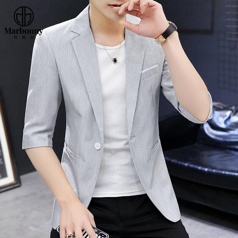 12206459.【玛波尼】新款春夏季西服男潮流时尚休闲商务西服