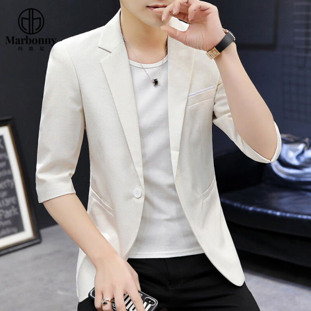 12206459.【玛波尼】新款春夏季西服男潮流时尚休闲商务西服