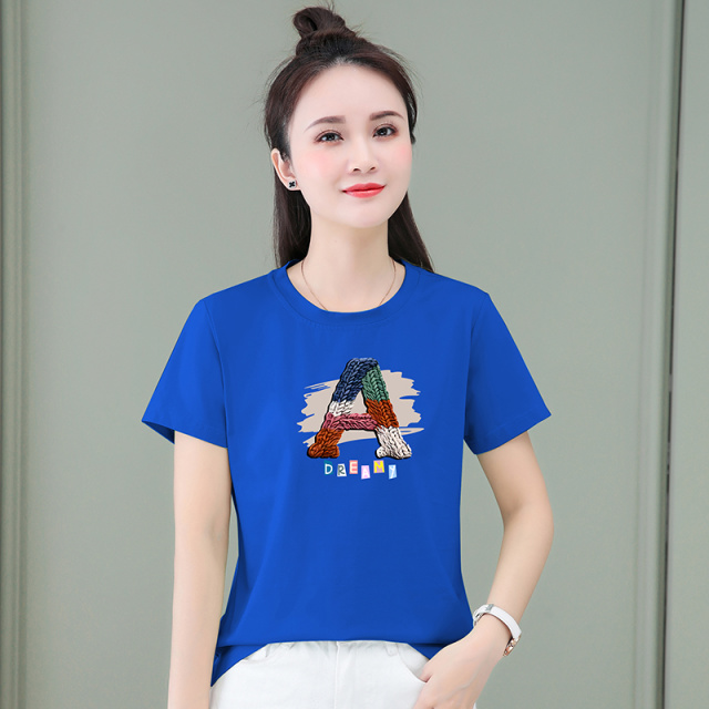 12224582.7-CHAOY夏季新款女式短袖圆领洋气百搭T恤多色可选【7-CHAOY一口价39.9】
