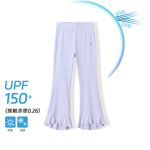 12220510.【原纱防晒UPF150+】女童冰感喇叭裤夏季新款舒适弹力裤子