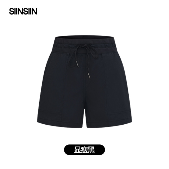 12440412.SIINSIIN高腰梭织短裤女外穿夏季休闲运动裤