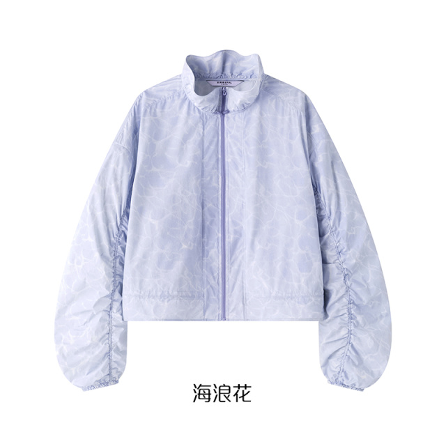 12219068.艾莱依童装儿童防晒衣新款花边领上衣夏季upf100+清爽凉感薄外套