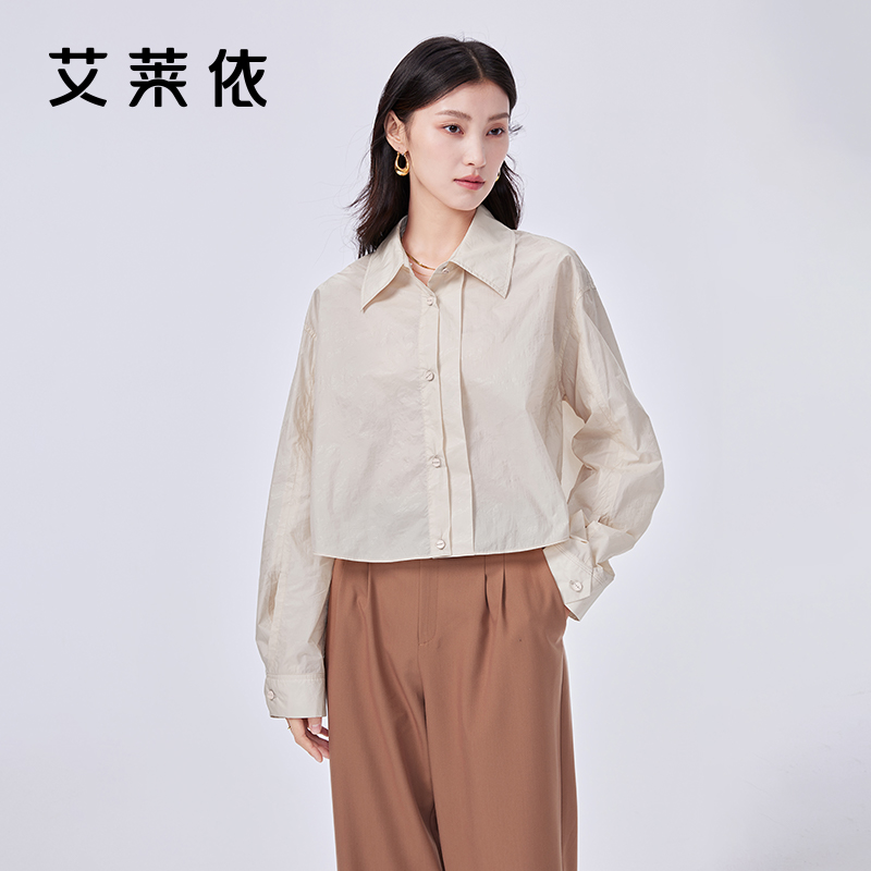 12218437.夏季短款防晒衬衫通勤百搭上衣女UPF40+防晒衣