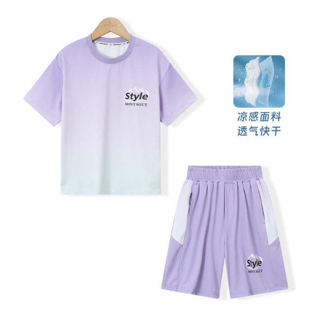 12219595.男童吸湿速干运动套装夏季新款中大童儿童轻薄透气凉感短袖两件套