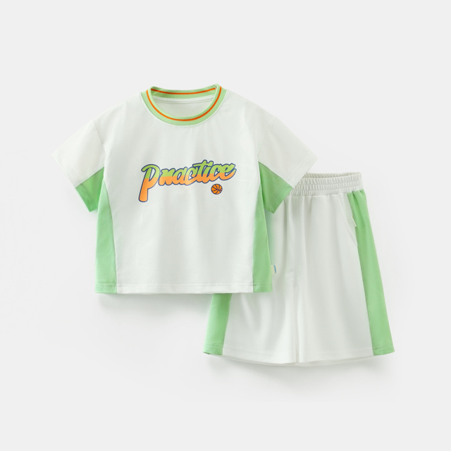 12237443.速干运动齐齐熊男童背心套装夏装儿童夏季篮球服男宝宝短袖运动服