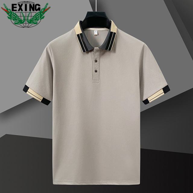 12646269.EXING男士时尚休闲短袖POLO衫EXKS1097