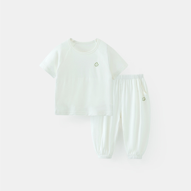 12279403.[雅赛尔莱卡]齐齐熊宝宝家居服套装轻薄高弹力儿童睡衣男童空调服