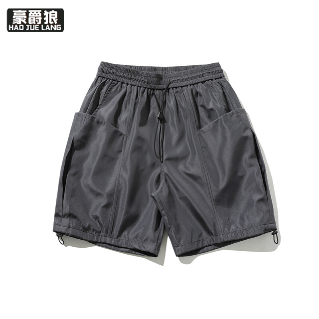 12310646.美式复古短裤男款夏季薄款速干大口袋工装裤子户外登山五分裤
