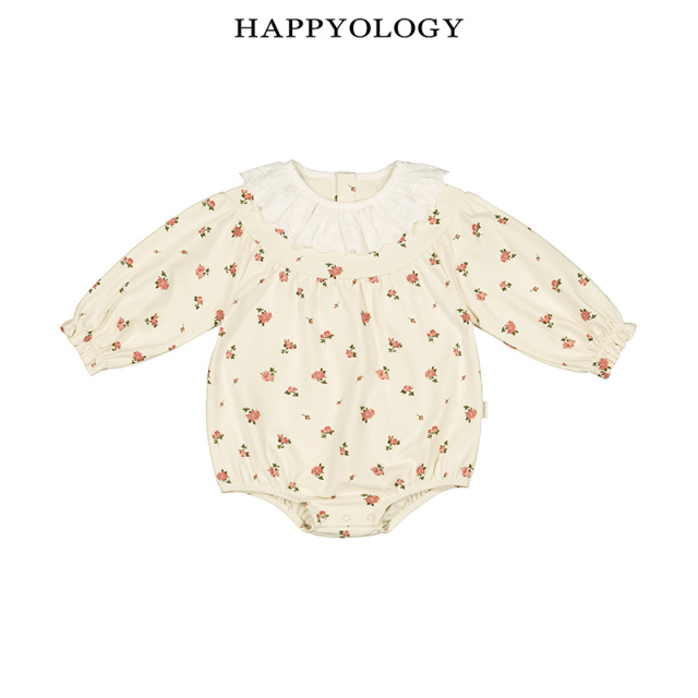 12314962.【新生儿好礼】happyology英国儿童针织印花居家服婴幼儿宝宝长袖爬服翻领连体衣
