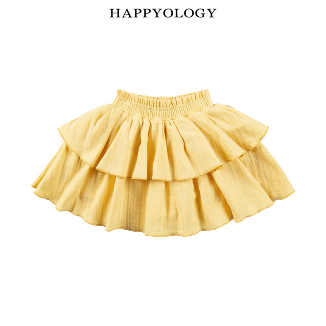 12314952.happyology英国儿童夏装裙子女童全棉半身裙童装双层纱半裙