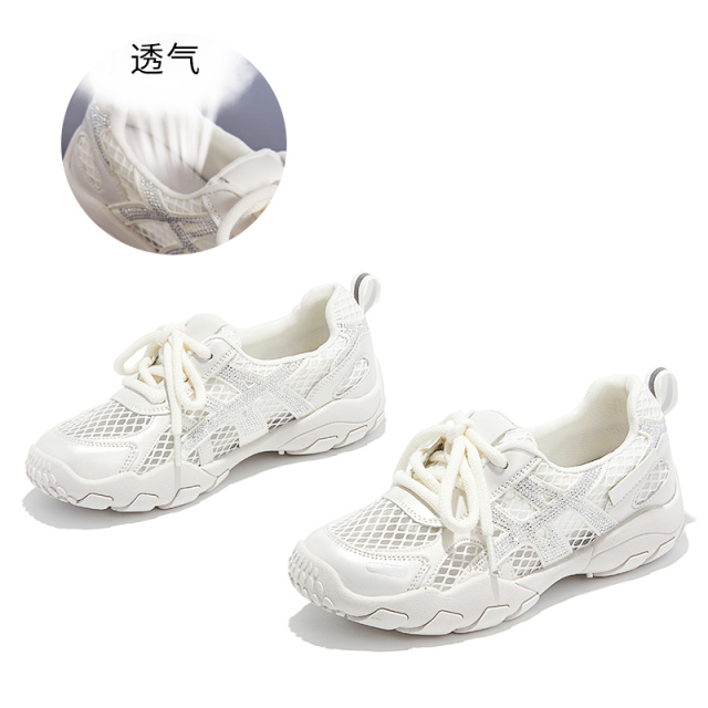 12356824.墨斯本新款舒适透气阿甘鞋女时尚百搭休闲女鞋厚底运动老爹鞋女11979