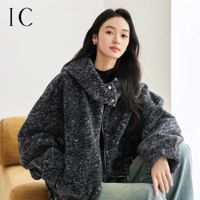 12358571.通勤优雅宽松百搭高级感外套女2025新款秋撞色休闲舒适高级上衣