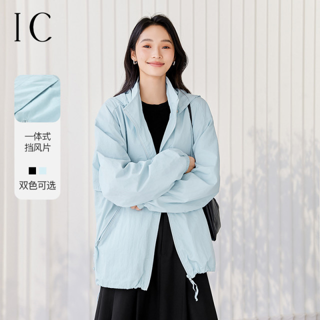 12358416.户外气质通勤设计挡风外套女2025新款秋季休闲百搭舒适运动上衣