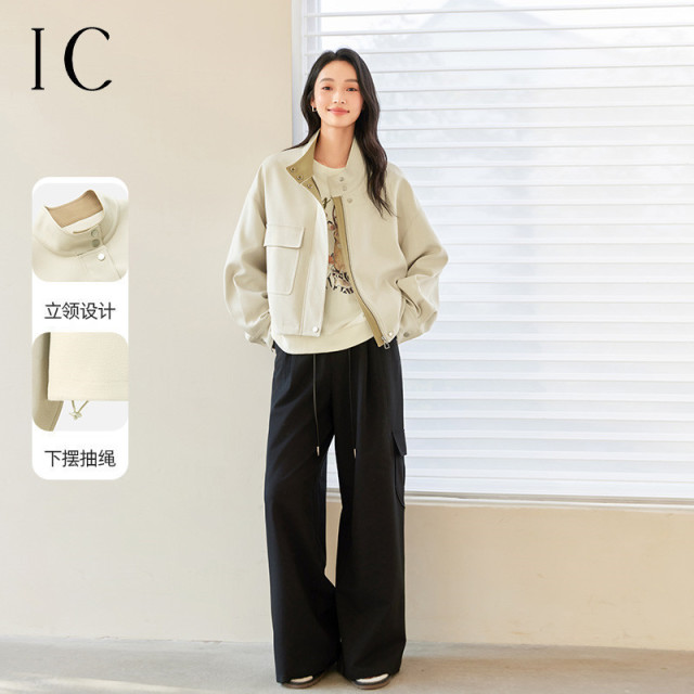 12358556.立领工装设计通勤百搭气质休闲女外套新款气质休闲女式上衣