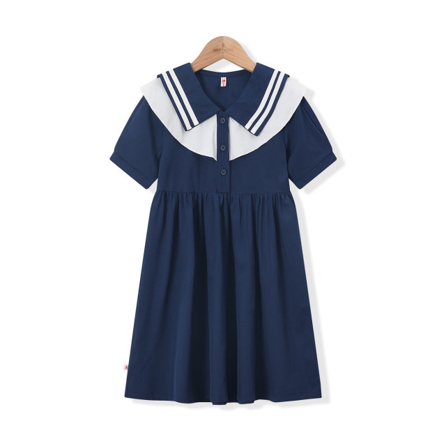 12363690.女童夏季连衣裙2025薄款儿童学院风裙子女孩中大童洋气公主裙