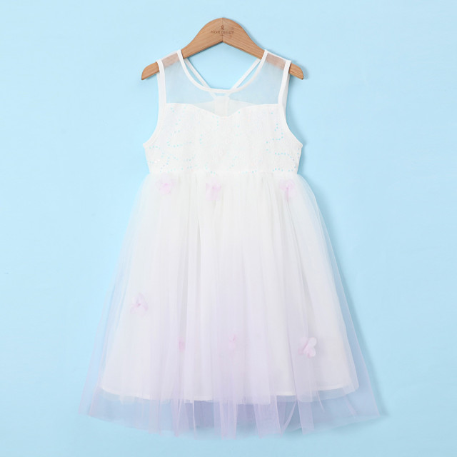 12363631.【立体花朵渐变背心裙】女童无袖网纱连衣裙夏季新款超仙公主裙薄