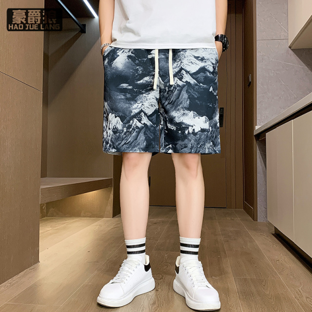 12368049.海边穿搭沙滩短裤男夏季速干可下水薄款透气休闲大裤头外穿五分裤