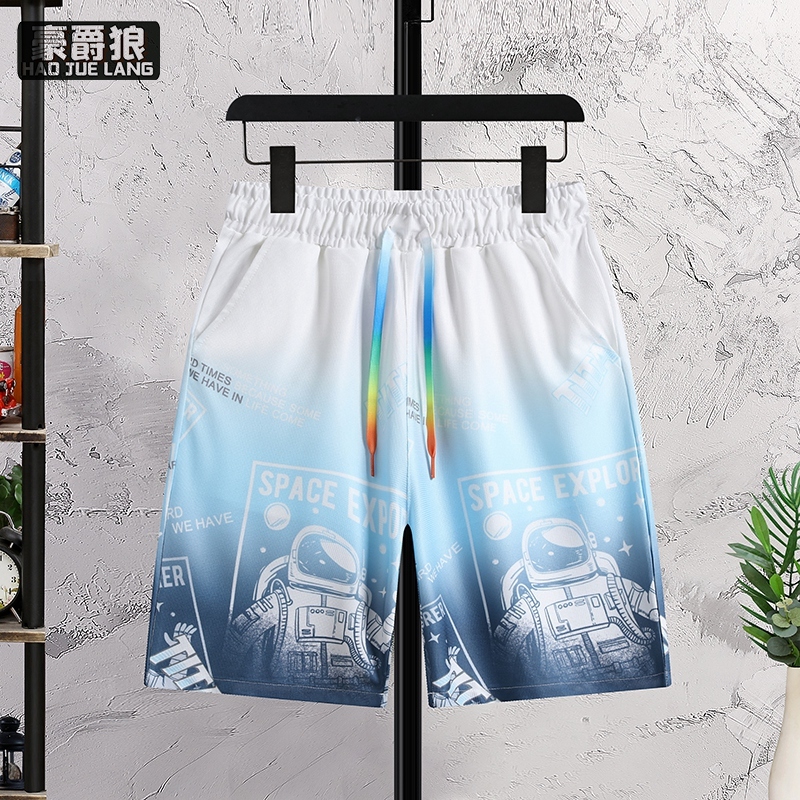 12368019.薄款速干沙滩短裤男夏季新款五分裤子男孩初中学生外穿大裤衩