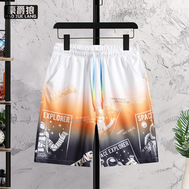 12368019.薄款速干沙滩短裤男夏季新款五分裤子男孩初中学生外穿大裤衩