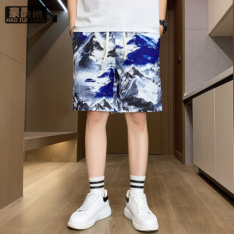 12368049.海边穿搭沙滩短裤男夏季速干可下水薄款透气休闲大裤头外穿五分裤