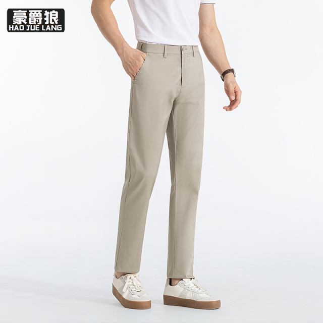 12368067.【含天丝莱赛尔】男士休闲长裤舒适夏季商务薄款宽松直筒裤男