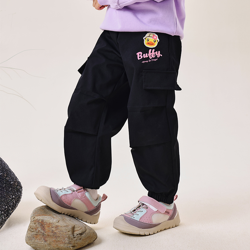 12662257.B.Duck小黄鸭童装女童户外长裤秋季新款休闲裤