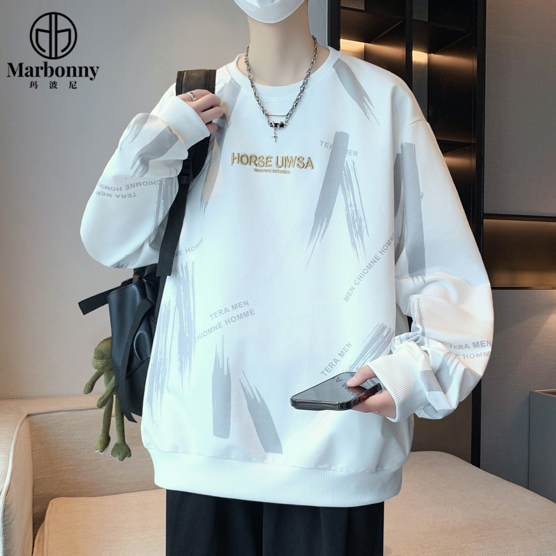 12383731.【玛波尼】卫衣男棉质印花潮流2026春季新款套头青少年