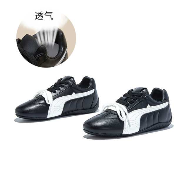 12389963.墨斯本新款乌拉草猪皮鞋垫女德训鞋舒适透气时尚百搭轻便休闲鞋12096