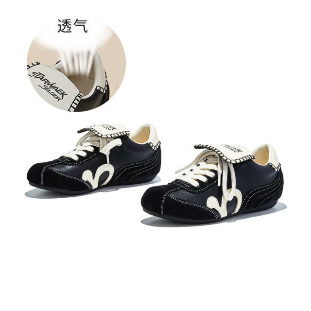 12389958.墨斯本真皮复古阿甘鞋女新款平底轻便运动百搭时尚休闲鞋女款12100