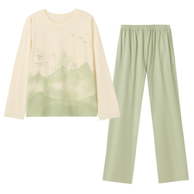 12611263.薄款长袖马卡龙渐变家居服套装