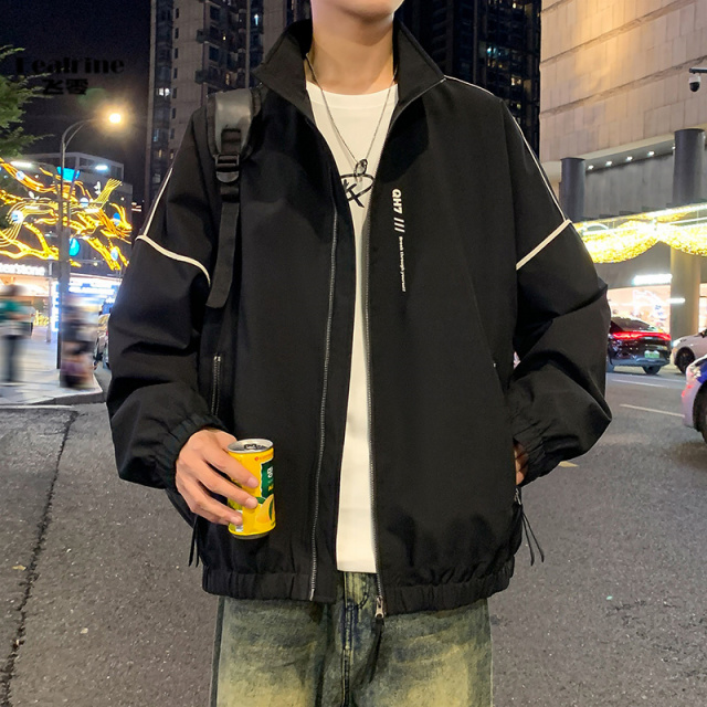 12396002.【飞零】2025秋季新款外套男韩版潮流帅气夹克