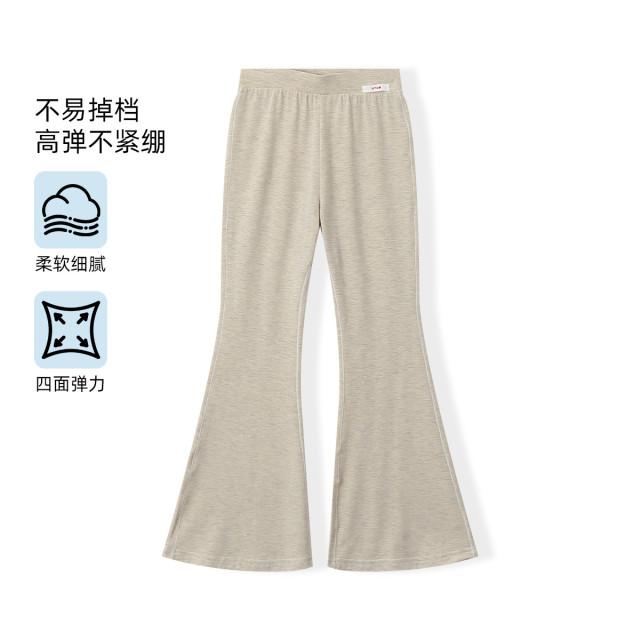12412392.【长腿王】女童高弹喇叭裤2025夏季新款儿童休闲百搭修身长裤
