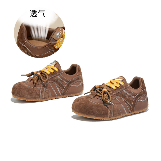 12425492.墨斯本新款内增高3.5CM卡皮巴拉鞋头真皮阿甘鞋轻便时尚舒适休闲德训鞋12092
