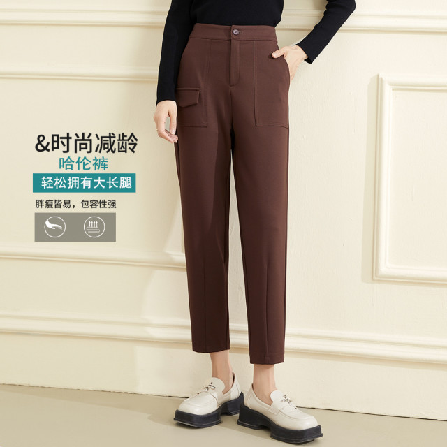 12430921.【清仓特卖】【哈伦裤】高腰显瘦休闲裤纯色百搭舒适裤子女
